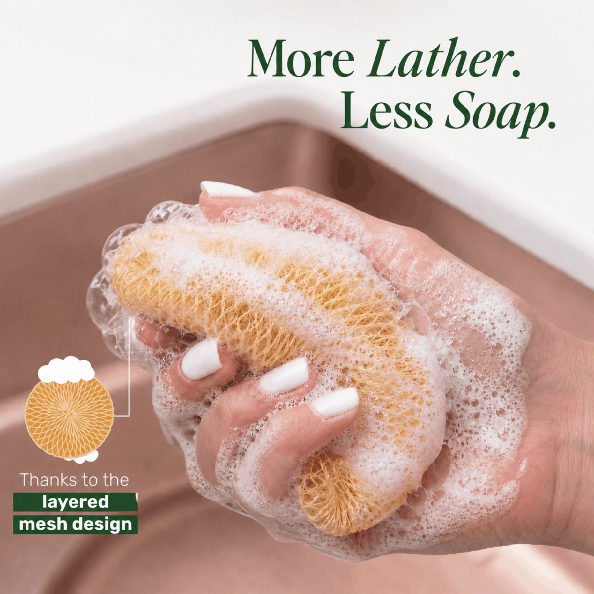 A96P Classic Mesh Kitchen Scrubbers - 3 Pack