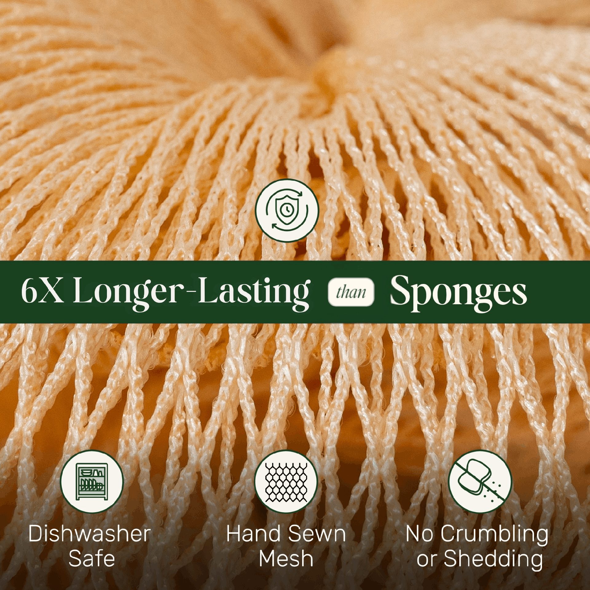 A96P Classic Mesh Kitchen Scrubbers - 3 Pack