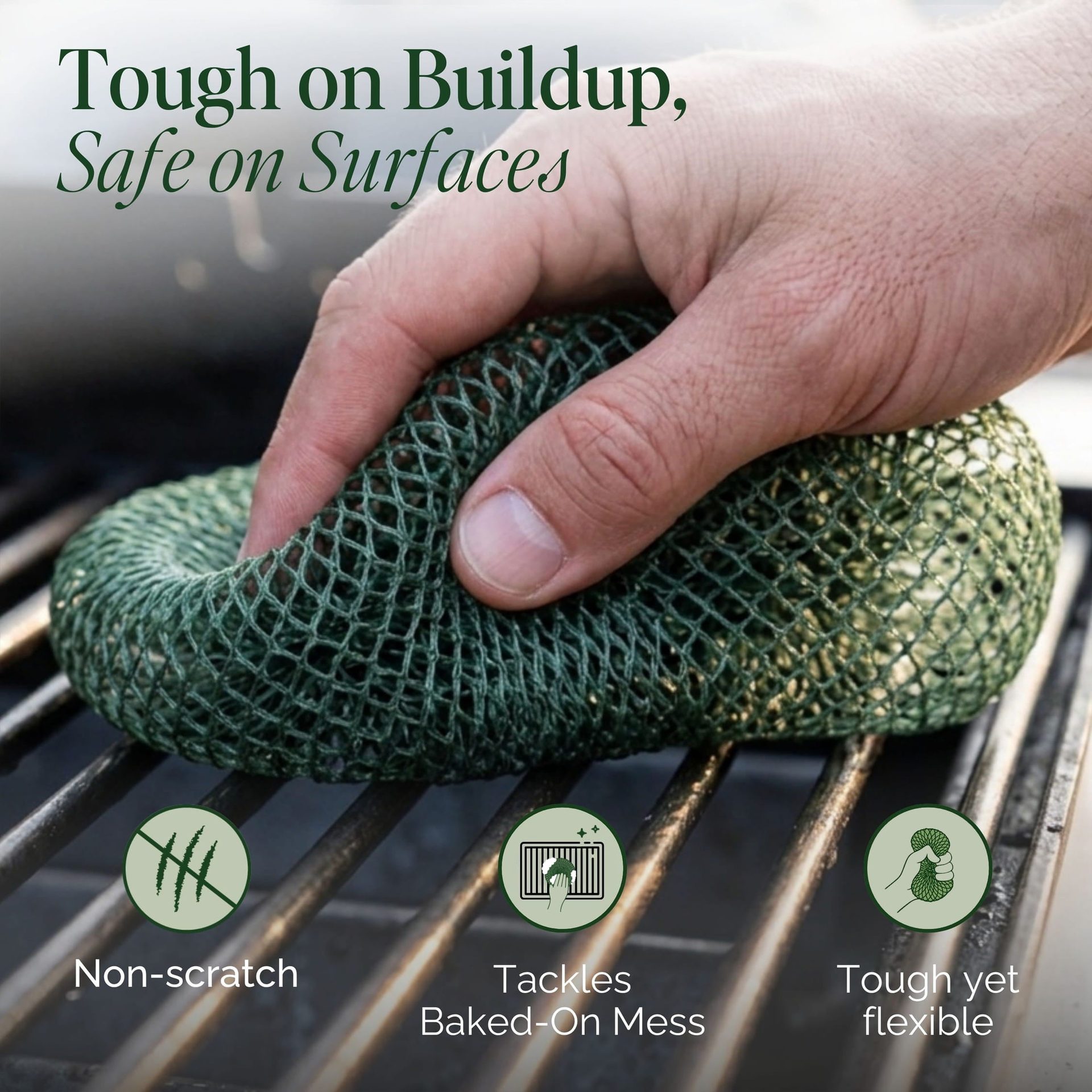 A96P Heavy-duty Mesh Kitchen Scrubbers - 3 Pack