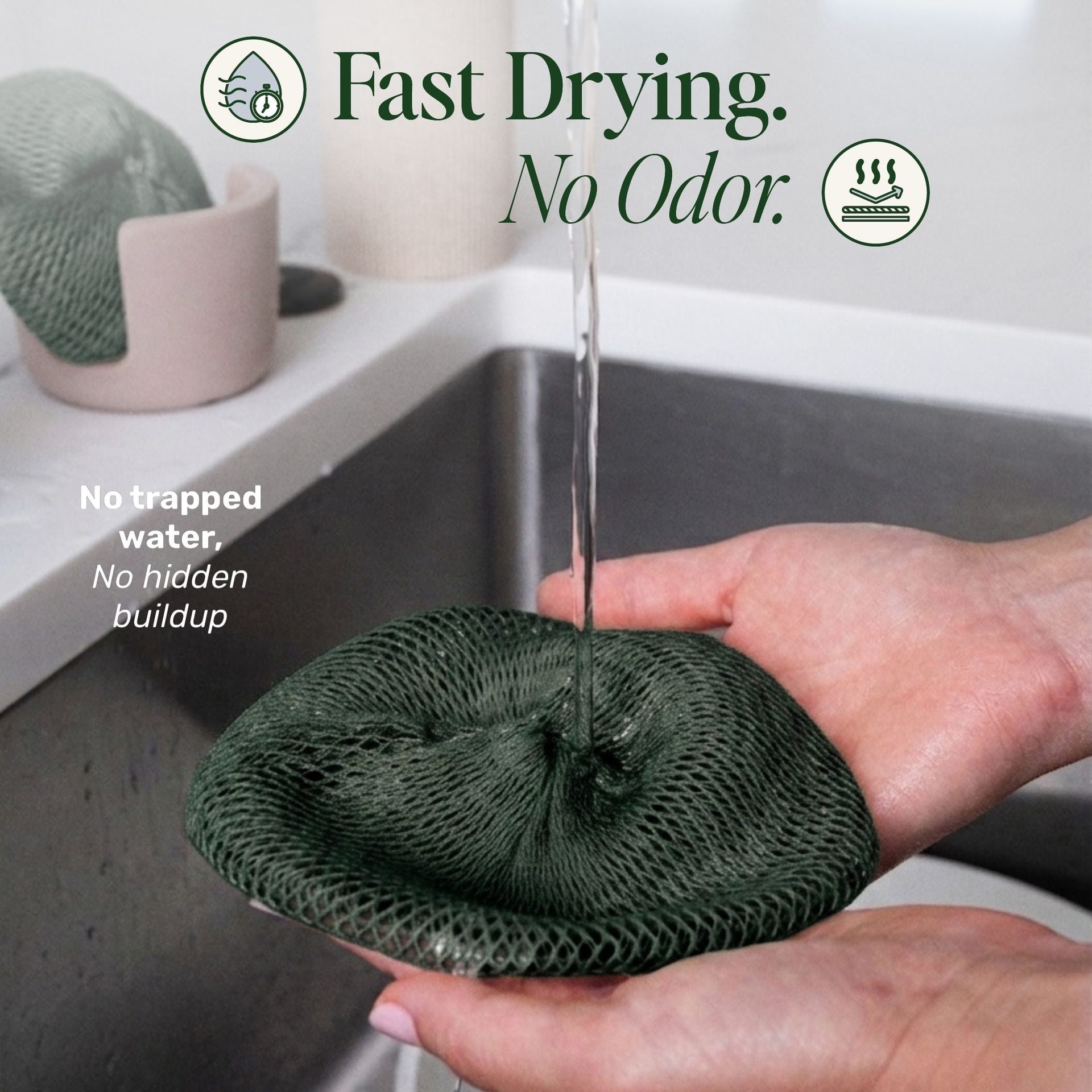 A96P Heavy-duty Mesh Kitchen Scrubbers - 3 Pack
